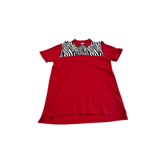 OVADIA AND SONS Billy Polo Red/Zebra NWT XL - Picture 1 of 4